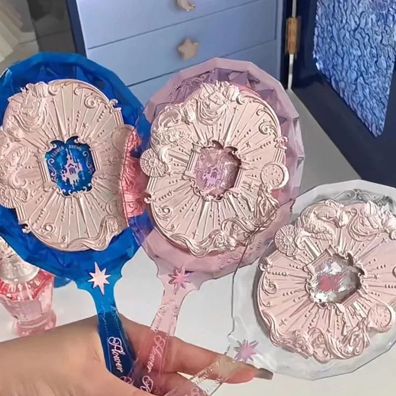 Flower Knows Hand Mirror Mermaid Design Limited White Blue Pink Fairy Mirror Handheld Cosmetic Mirror
