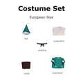 Medieval Witch Cosplay Costume Set with Hat for Anime and Halloween