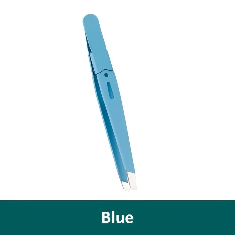 Eyebrow Tweezer Stainless Steel Slanted Hair Removal Tool for Eyebrows & Fine Hairs