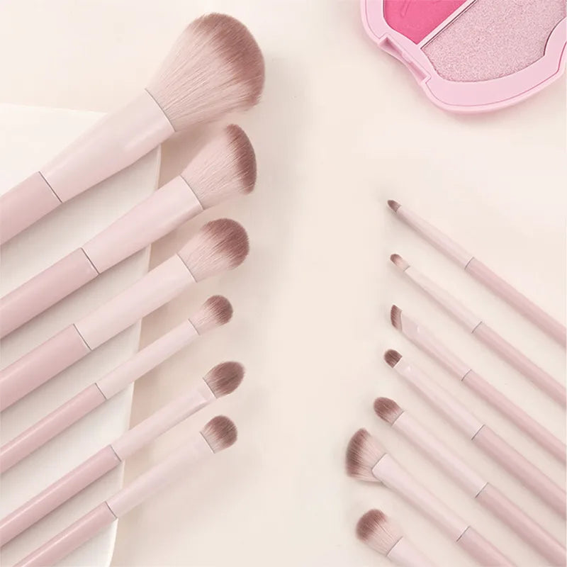 13-Piece Makeup Brush Kit with Powder, Blush, Foundation & Eye Brushes