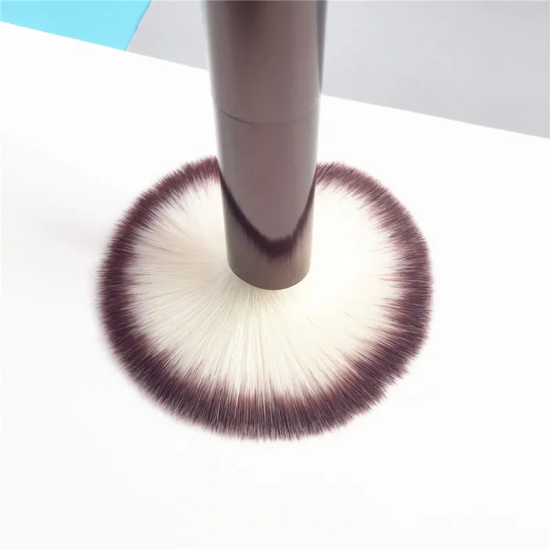 Luxury Powder and Blush Makeup Brush Set - Synthetic Hair, Multiple Handle Colors