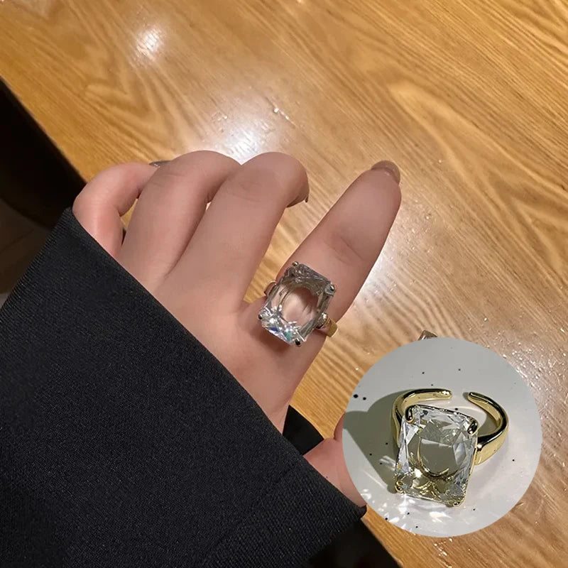 Retro Geometric Metal Open Rings for Women — Trendy Jewelry Accessory