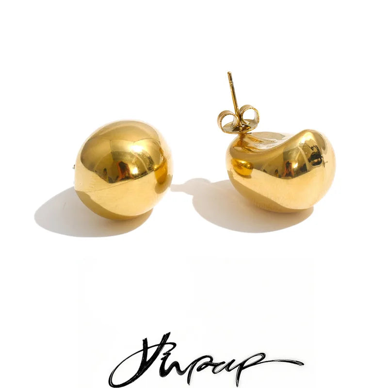 Minimalist Stainless Steel Chunky Stud Earrings for All Occasions