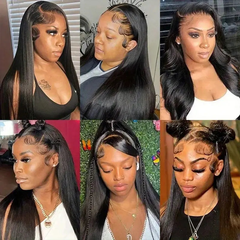 HD Lace Frontal Wig Human Hair 13x6 & 13x4 Styles, Straight, 200-250% Density