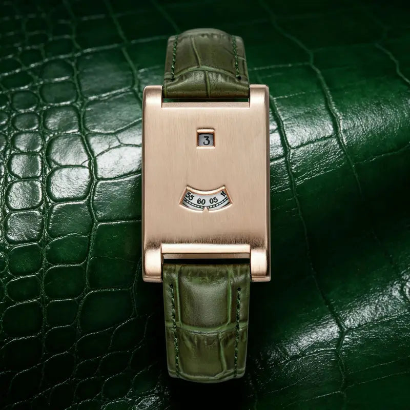Unisex Square Leather Strap Quartz Watch - Simple Modern Luxury