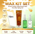 Salon Grade Honey Wax Kit with 120g Tube, 10 Strips & Pre/Post Care Oil