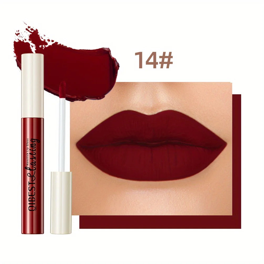 24 Colors Matte Lip Gloss Set Long-Lasting Smudge-Proof Lip Stain for Valentines Mardi Gras