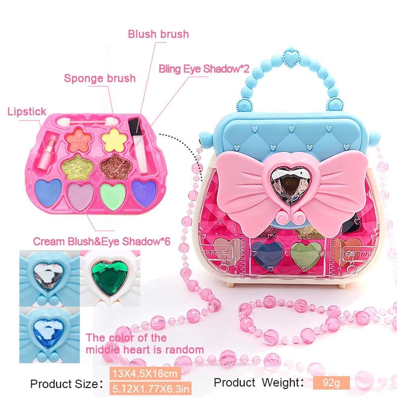 Kids' Dress-Up Toy Set with Makeup, Jewelry & Handbag - Gift for Party & Birthday