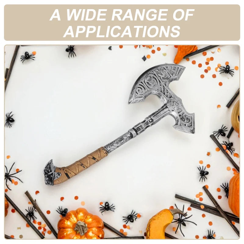 Halloween Axe Prop Fake Plastic Axe for Party Haunted House Cosplay 50x23cm
