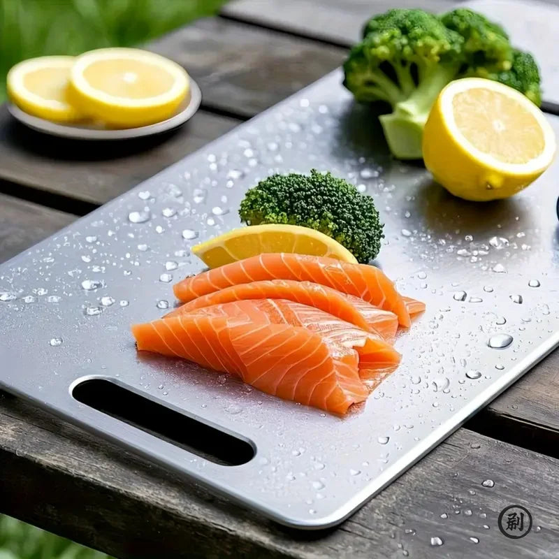 Double Sided Titanium Cutting Board – Food Grade, Rustproof, Food Preparation