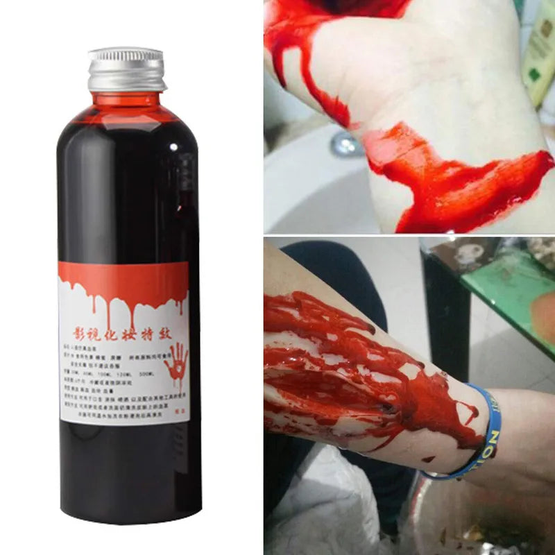 Halloween Fake Blood Gel - 30/60/100ml Synthetic Blood for Cosplay & Pranks