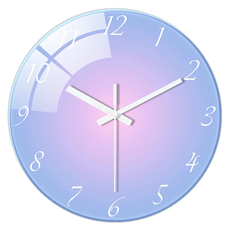 12 Inch Wall Clock for Living Room Bedroom Modern Silent Quartz Clock No Drilling