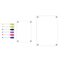 Magnetic Acrylic Calendar for Refrigerator Weekly & Monthly Planning - Reusable Whiteboard Message Board