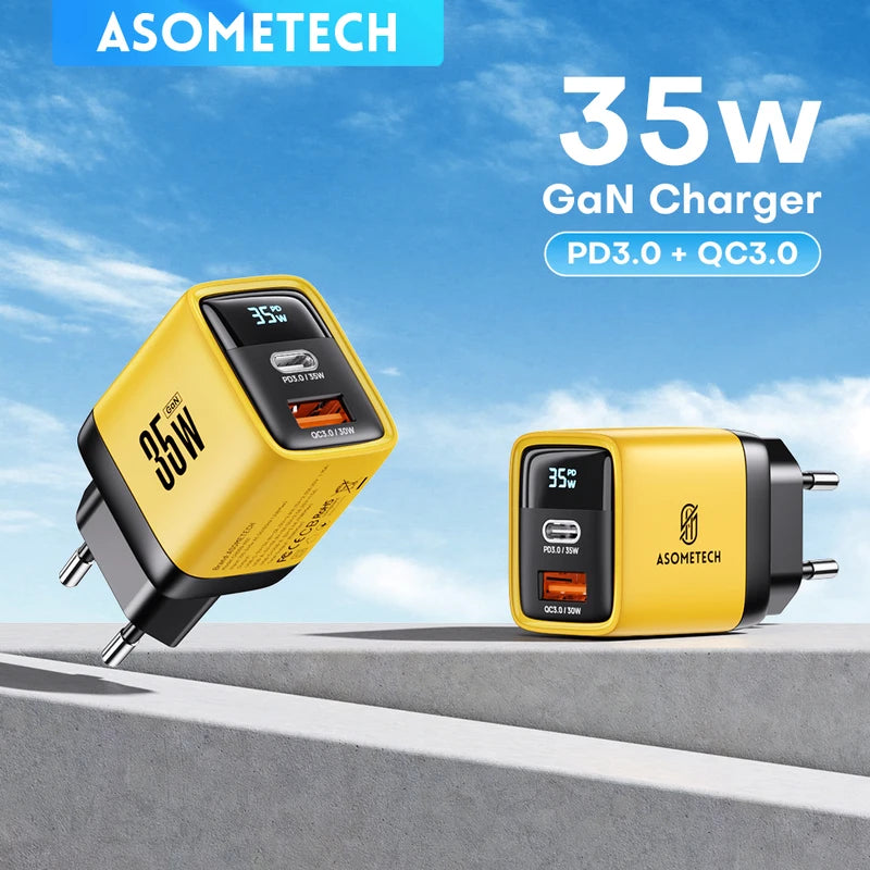 GaN 35W Fast USB-C Charger with QC4.0 PD3.0 PPS for iPhone, Samsung, Xiaomi