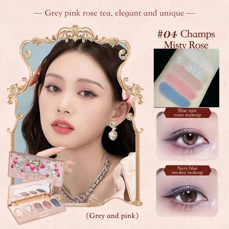 Vegan Glitter Eyeshadow Palette - 5 Color Creamy, Waterproof, Long-Lasting