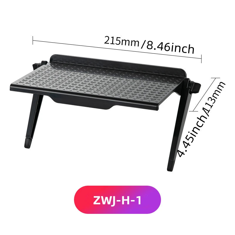 Adjustable TV Top Shelf Monitor Shelf with Storage Boxes for Home & Office