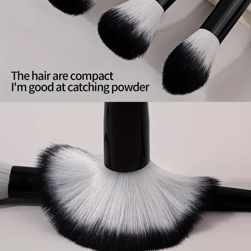 13-Piece Makeup Brush Set with Soft Fluffy Bristles - Includes Eye Shadow, Foundation, Blush & Concealer Brushes