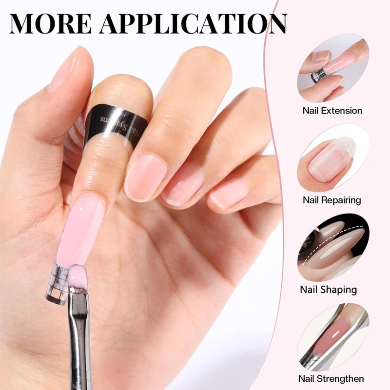 30ML Hard Gel for Nail Extensions - Milky White Builder & Reinforcement Gel