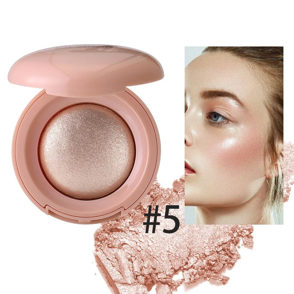 Long-lasting Waterproof Highlighter Palette with Natural Gloss & Shimmer - Multiple Colors