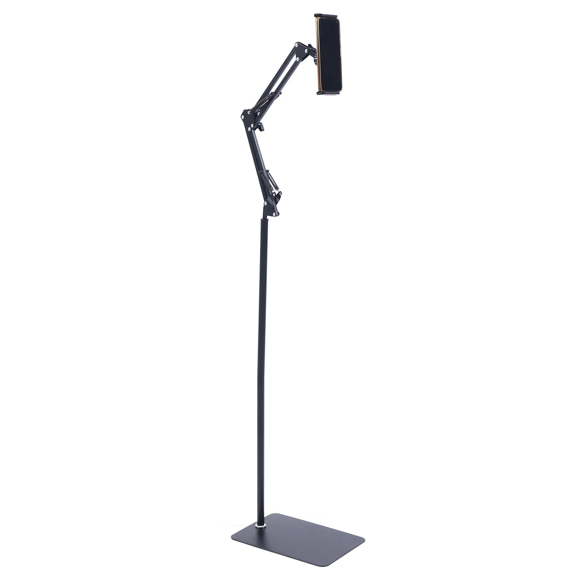 Adjustable 360° Rotating Tablet Floor Stand with Anti-Slip Base for Home Office Gym
