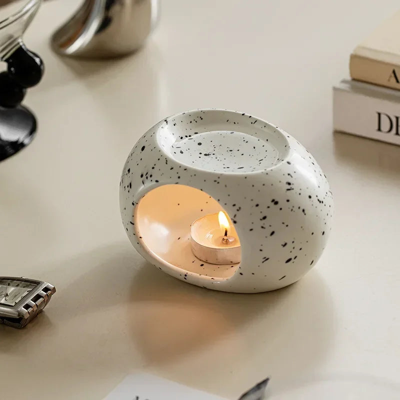 Ceramic Essential Oil Burner Candle Holder for Aromatherapy Home Spa - Multiple Colors