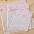 Mesh Laundry Wash Bags Set for Bras & Underwear - Zippered Protectors, 3-Pack