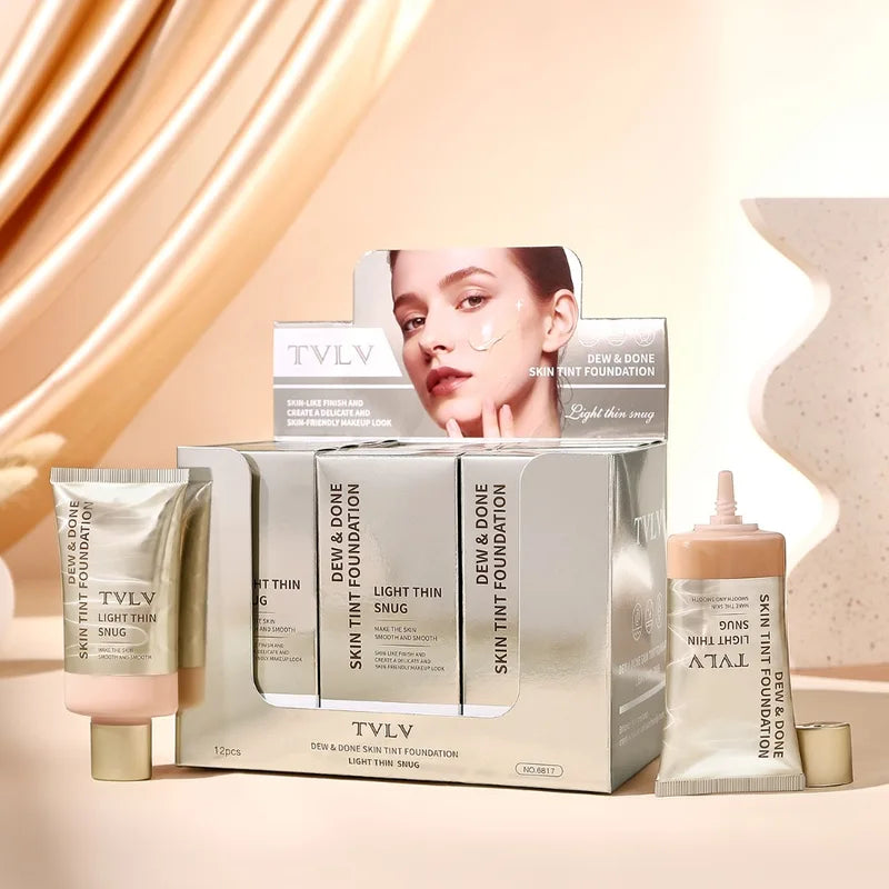 Moisturizing Skin Tint Foundation for All Skin Types - Light to Medium Coverage, Long Wear Face Makeup