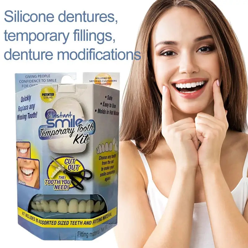 Denture Veneers Set - Flexible Silicone False Teeth for Repair & Cosmetology