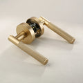 Viladepot Privacy Door Handle Set - Knurled Lever Reversible Lock for Bedroom & Bathroom