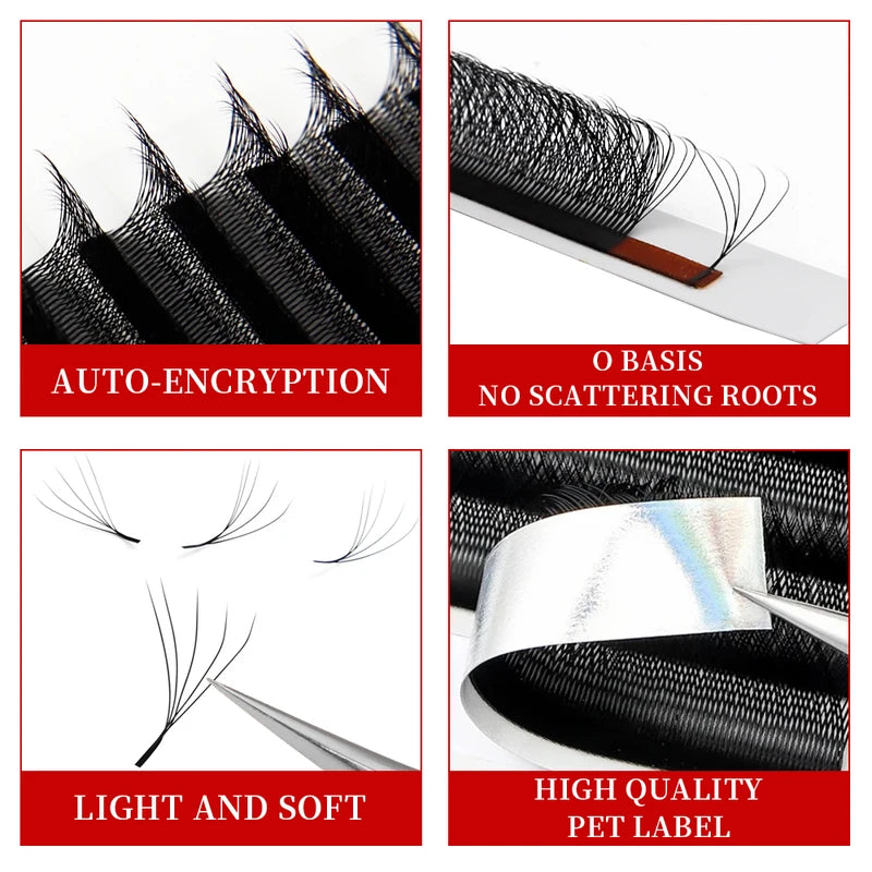 Eyelash Extensions W Shape 3D-8D Premade Fans for Lash Artists