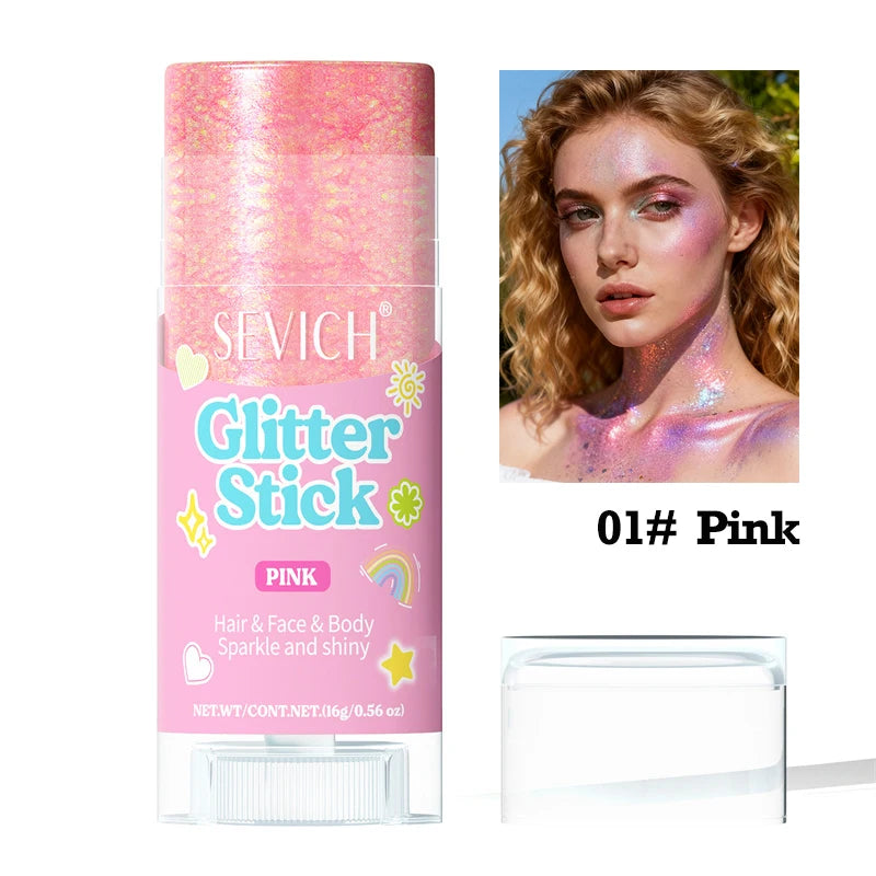Multifunctional Face Lip Hair Body Glitter Sequins - Festival Stage Makeup Set