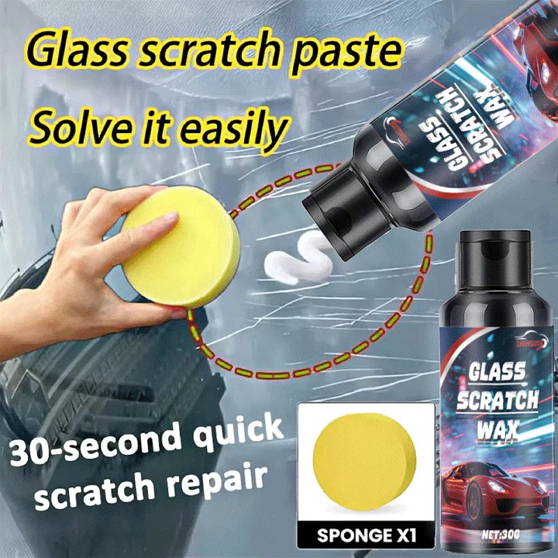 Glass Scratch Repair Wax - Residue-Free Car Window Scratch Remover & Protective Coating