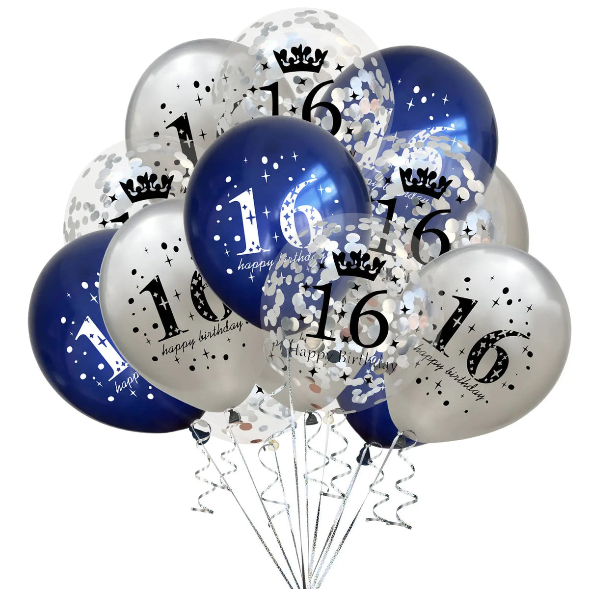 15Pcs 12 Inch Birthday & Anniversary Latex Balloons Party Decor Indoor Outdoor