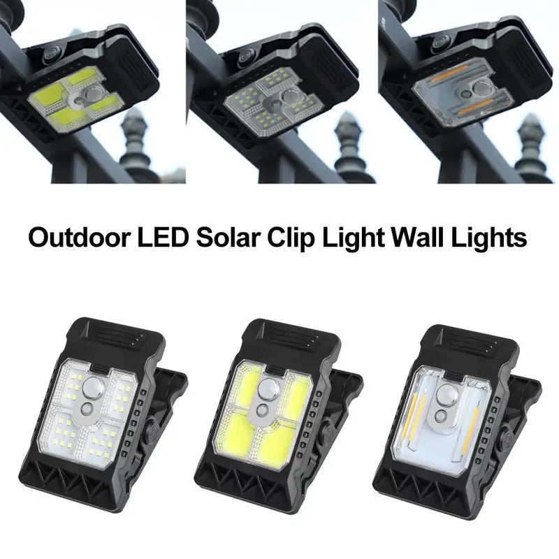 Outdoor Solar Clip Lights Waterproof Lanterns for Garden & Camping