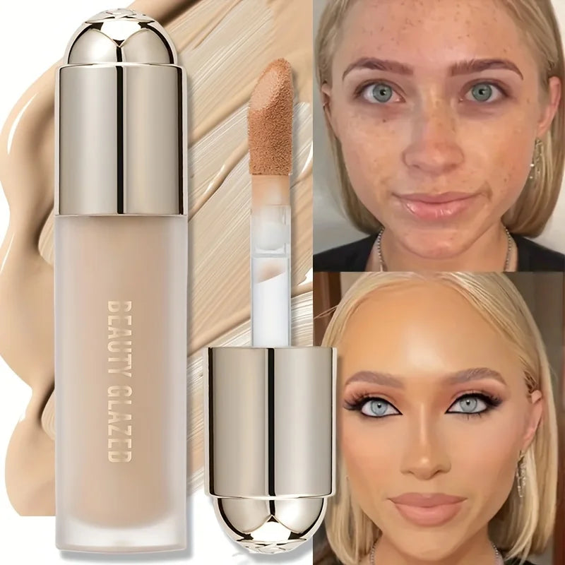 Full Coverage Liquid Concealer for Dark Circles & Blemishes - Waterproof, Long-Lasting Makeup