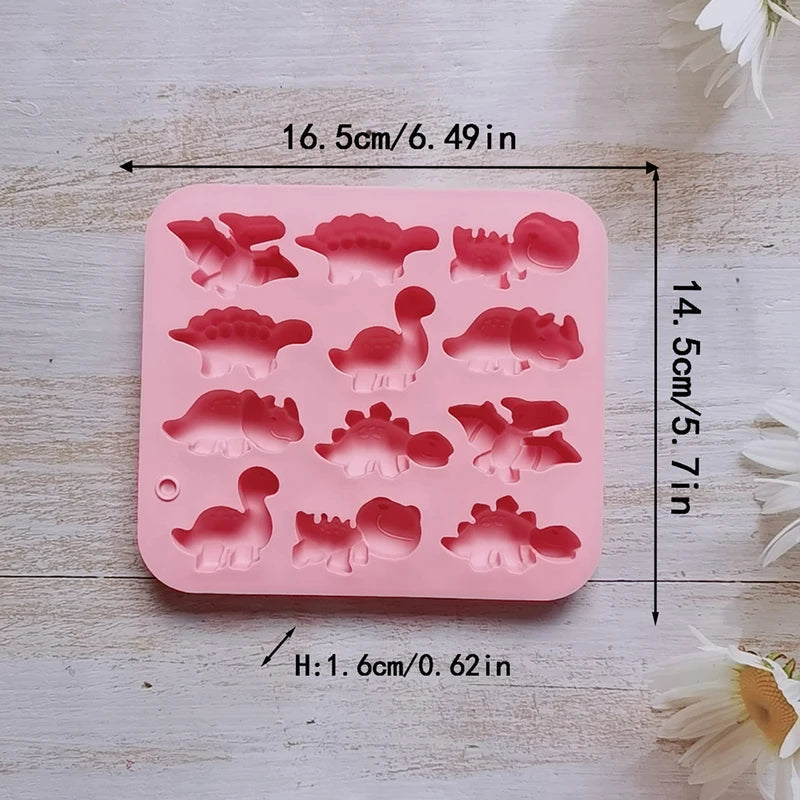 3D Dinosaur Silicone Fondant Mold for Cake Decorating and Crafting