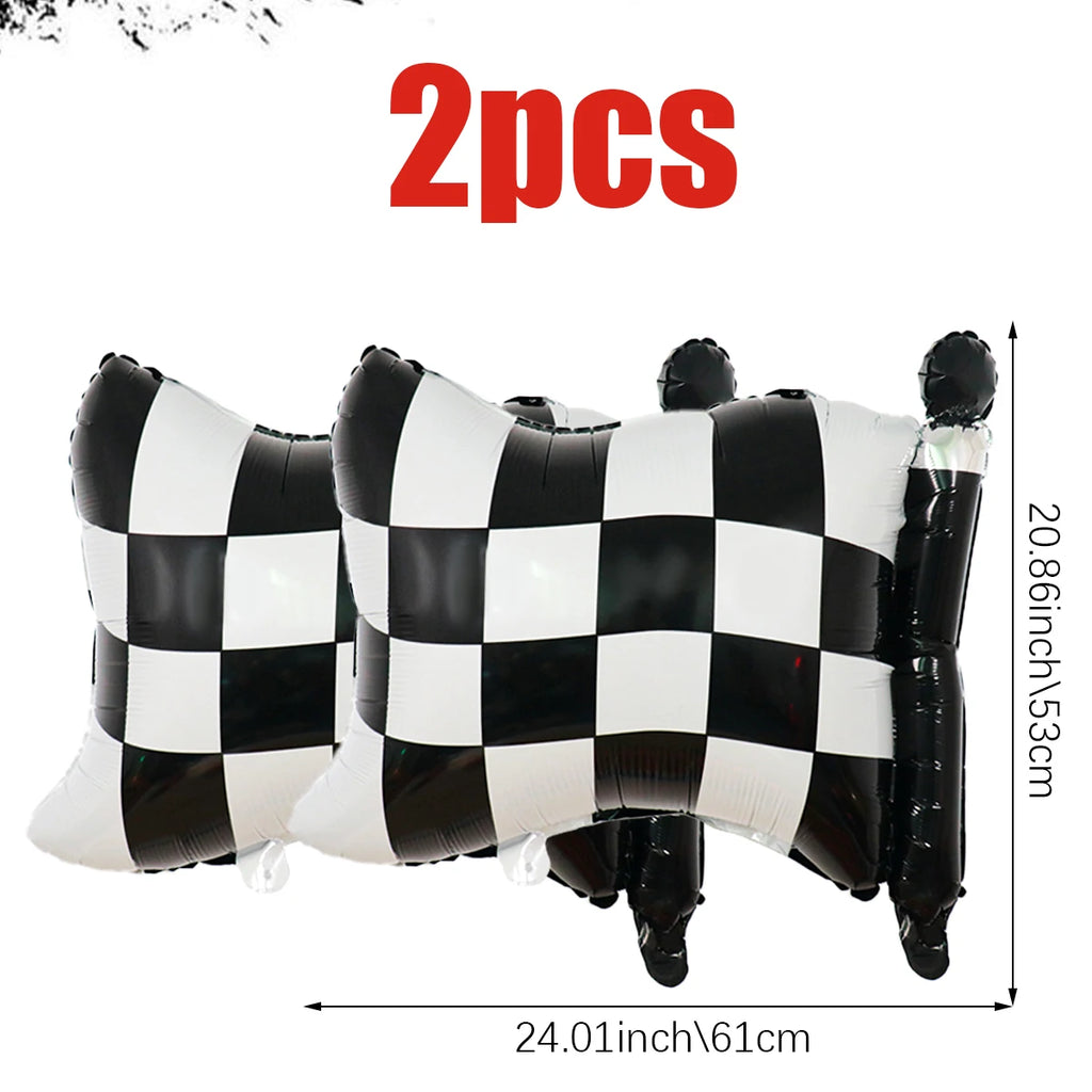 Racing Theme Balloon Set for Birthday Party Decorations - 2 or 6 Pieces