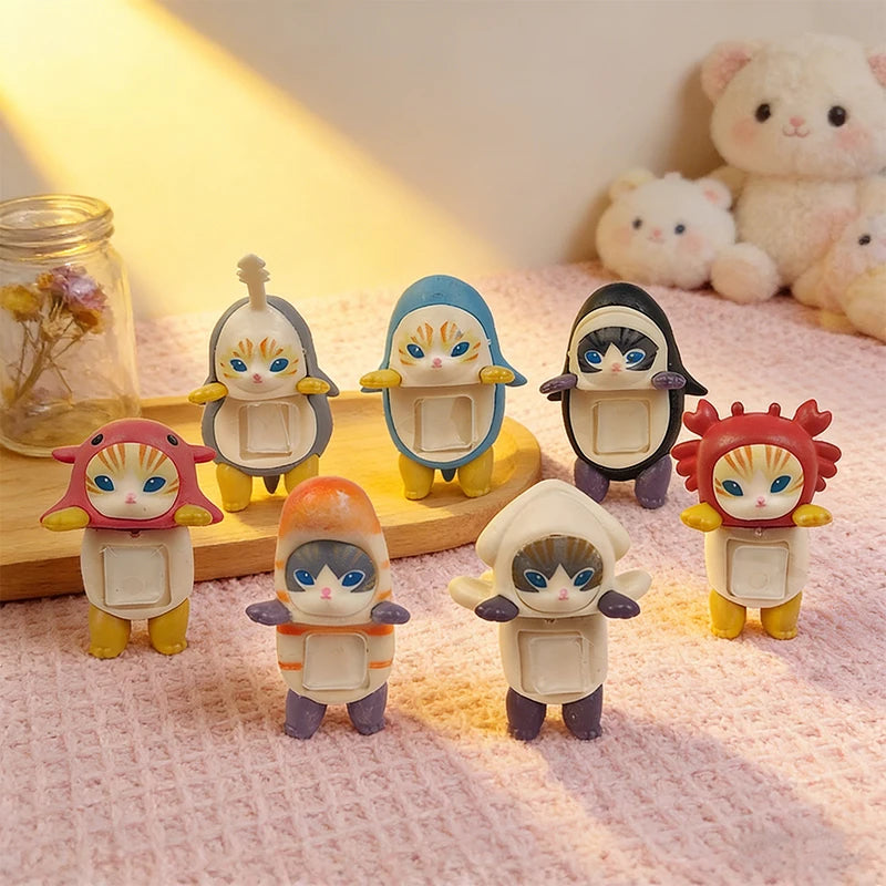 Mini Shark Cat Blind Box Figures Set - Trendy Party Decoration & Kid Gift