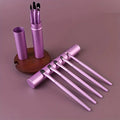 5-Piece Makeup Brush Set with Eye Shadow and Concealer Brushes - Portable Travel Kit