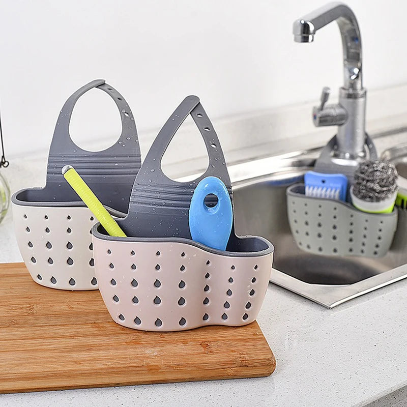 Kitchen Sink Sponge Holder Organizer Under Sink Storage Accessory
