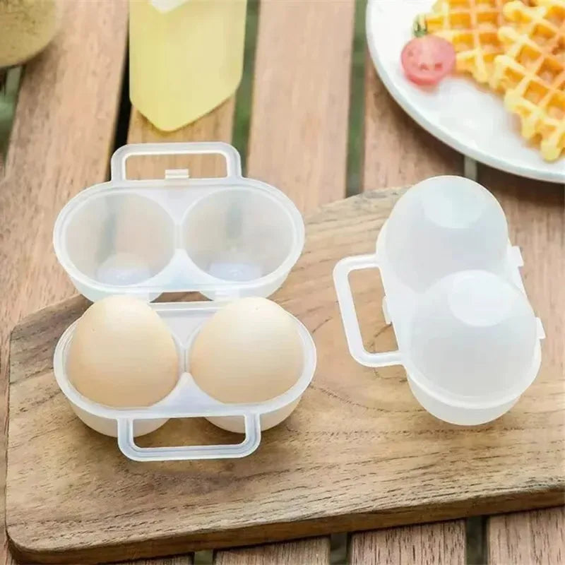 Portable Plastic Egg Storage Box Shockproof Travel Organizer for Household, Camping & Outdoor Use
