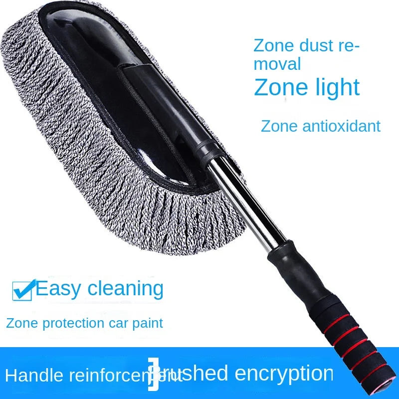 Microfiber Car Wash Brush Mop Kit with Long Handle – Garage & Vehicle Cleaning Supplies