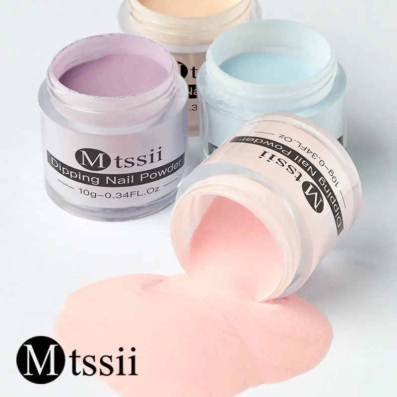 Dipping Nail Powder Set for Gradient French Nails - Nude Pink Glitter Colors
