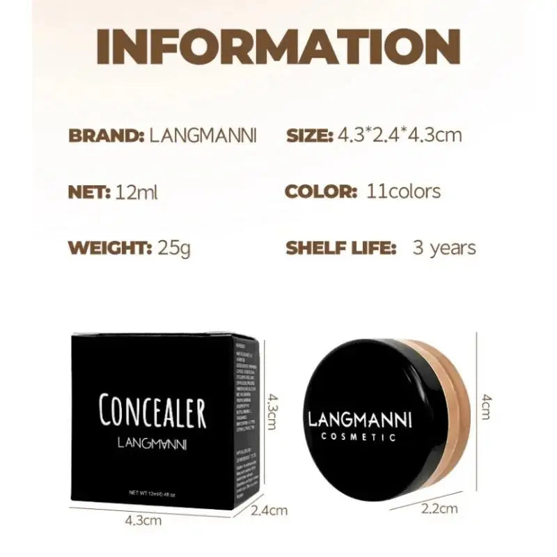 Full Coverage Waterproof Liquid Concealer for Flawless Makeup - Long Lasting & Natural Finish
