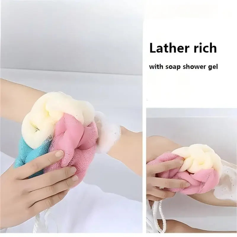 Soft Shower Mesh Foam Body Scrubber Exfoliating Back Brush Bath Sponge