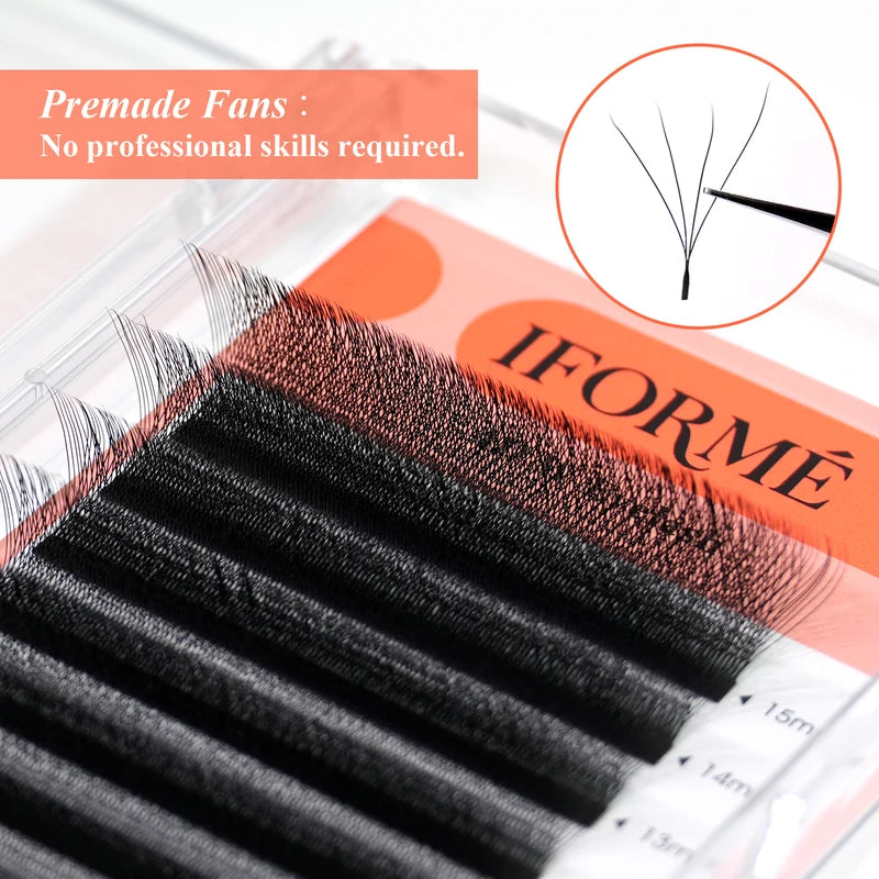 Premade W Shape 3D 4D 5D Eyelash Extensions - Full Dense Natural Look