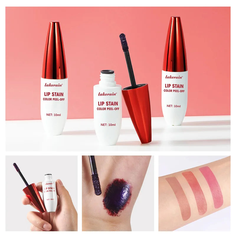 Peel Off Lip Stain Tattoo Tint - Long Lasting Waterproof Lip Color with Rich Pigment