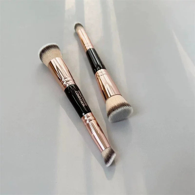 Dual-Ended Foundation Brush for Liquid and Powder Makeup - Flawless Application