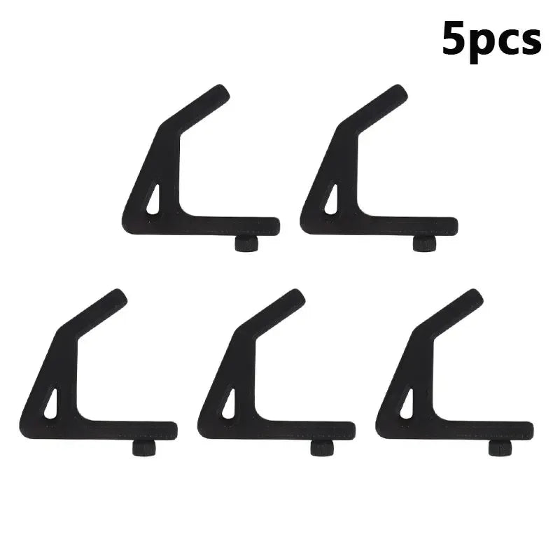 5-Pack Universal Shelf Hooks for Garage and Storage Support, 10.3mm Hole Spacing