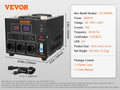 Heavy Duty Voltage Converter Transformer 2000VA-5000VA with US & EU Outlets and USB Port